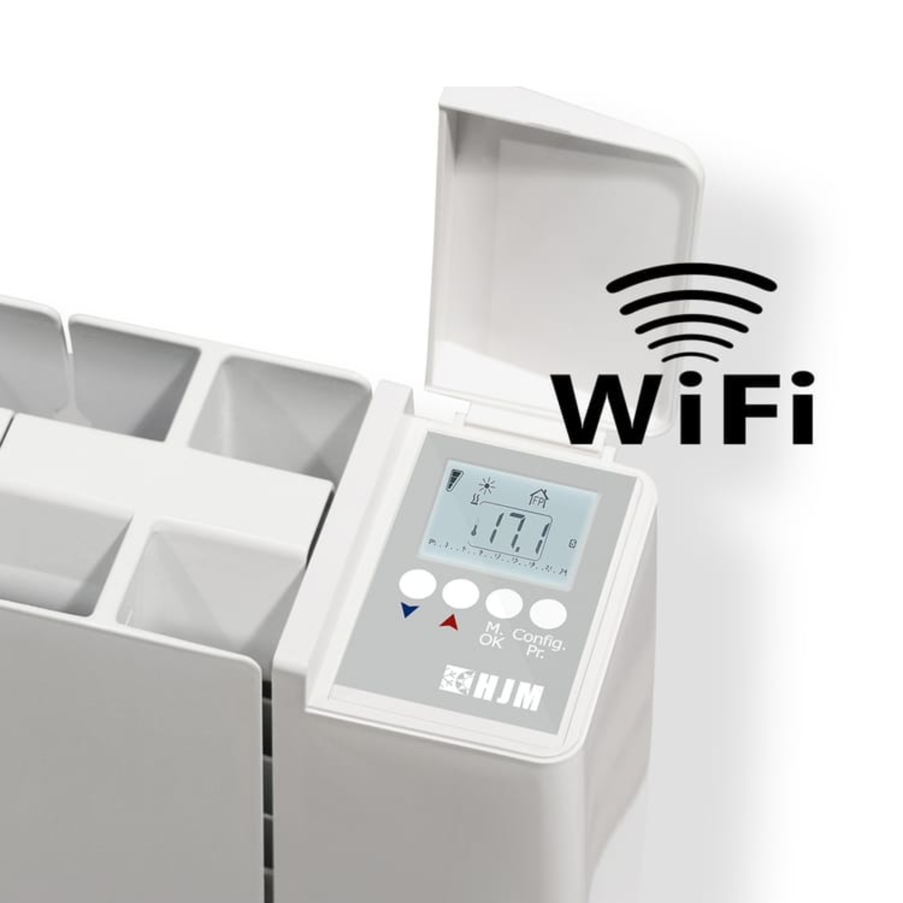 Indals WiFi Direct - HJM. Connected fluid-filled radiator with 
die-cast aluminium body