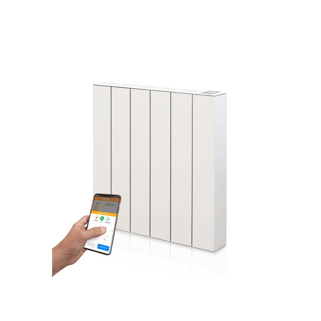 AVA H WiFi Direct- Connected electric ceramic core radiator in extruted aluminium