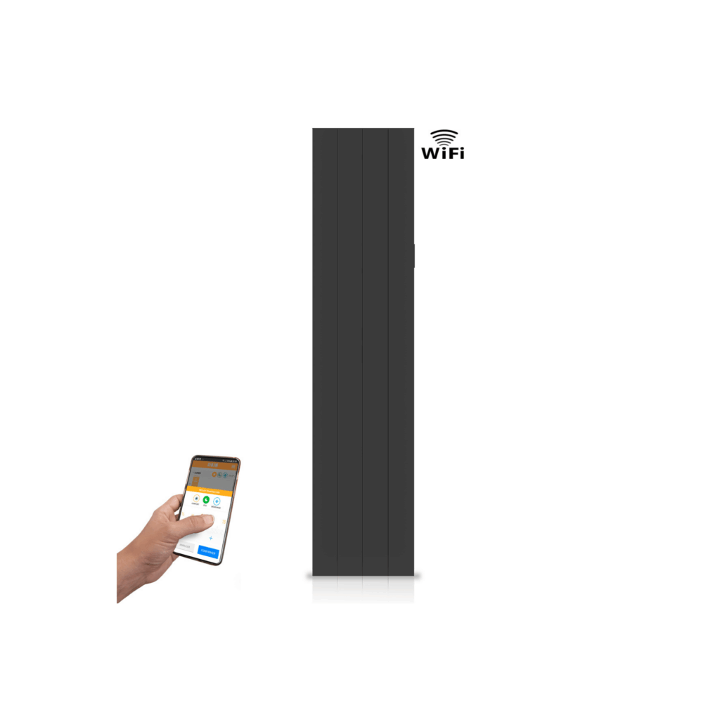 AVA V WiFi Direct - Connected electric ceramic core radiator in extruted aluminium